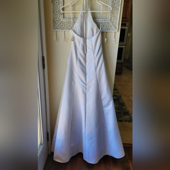 Jessica McClintock White Formal Halter Dress Wedding - Picture 8 of 13